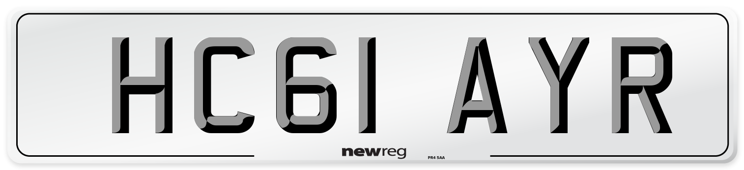 HC61 AYR Number Plate from New Reg